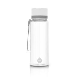 EQUA sticlă din plastic fără BPA 600 ml - Alb simplu