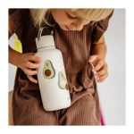 EQUA TIMELESS KIDS sticlă de apă din oțel inoxidabil 600 ml - AVOCADO