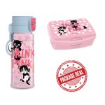 ARS UNA sticlă de apă + cutie de prânz în pachet - Think Pink cu pisici