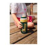 KAMBUKKA LAGOON Blue Flamingo sticlă de apă din plastic cu pai – 400 ml