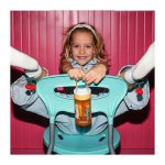 KAMBUKKA LAGOON Blue Flamingo sticlă de apă din plastic cu pai – 400 ml