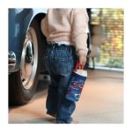 KAMBUKKA LAGOON Blue Flamingo sticlă de apă din plastic cu pai – 400 ml