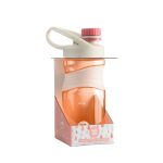 WABO sticlă din plastic fără BPA cu capac filetat - 450 ml - Roz
